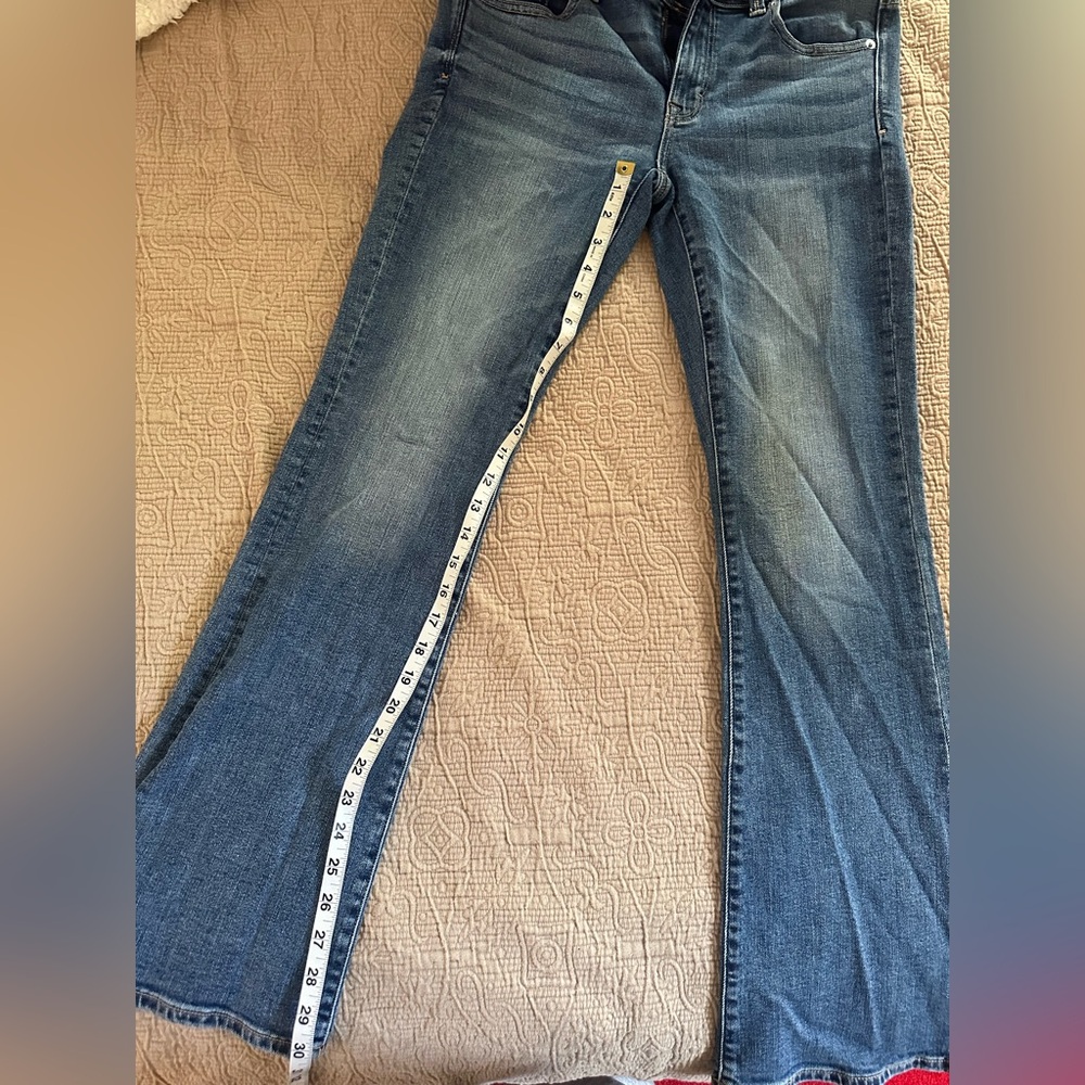 American Eagle Outfitters Women's Dark Blue Flare Jeans - Picture 12 of 12